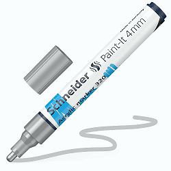 Flomaster Schneider, akrilni marker, Paint-It 340, 4 mm, srebrni