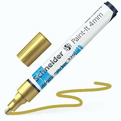 Flomaster Schneider, akrilni marker, Paint-It 340, 4 mm, zlatni