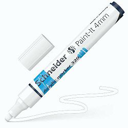 Flomaster Schneider, akrilni marker, Paint-It 340, 4 mm, bijeli
