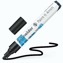 Flomaster Schneider, akrilni marker, Paint-It 340, 4 mm, crni