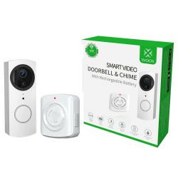 WOOX WiFi Smart zvono za vrata sa kamerom, 1920×1080P, dvosmjerni audio, IR, microSD, Nightvision, WooxHome app, Amazon Echo Show & Google Nest Hubt (R7087)