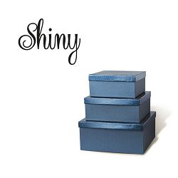 Kutija ukrasna N.B. Grafo Shiny tamno plava kocka xl 0376-01