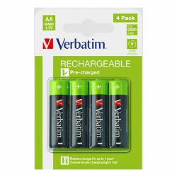Baterije Verbatim #49517 AA punjive, 1.2V, 2500mAh, HR6, 4/1