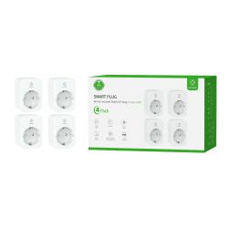 WOOX WiFi Smart utičnica EU, 16A/3680W, WooxHome app, voice control - Alexa & Google Assistant, 4 kom pakiranje (R6113-4PACK)