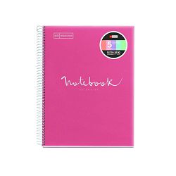 Kolegij blok Miquelrius A5 90g 120L spiralni kocke Polypropylene emotions pink MR46105