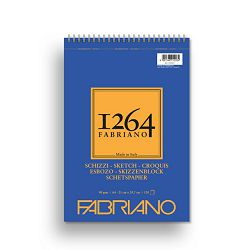 Blok Fabriano 1264 sketch 21x29,7 (A4) 90g 120L pale ivory spiralni top side 19100637