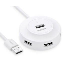 UGREEN 4-portni USB-A HUB 4xUSB-A 2.0, 1m, bijeli