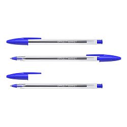 Kemijska olovka plava s poklopcem (0.7) bez tiska na kućištu