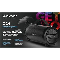 Prijenosni zvučnik Defender G24 10W, BT/FM/TF/USB/AUX/1500mAh 65124