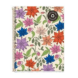 Kolegij blok Miquelrius A4 70g 120L spiralni crte Extra rigid cardboard lifestyle vintage lily MR46810