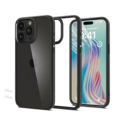 Spigen Crystal Hybrid, matte black - iPhone 15 Pro Max (ACS06449)