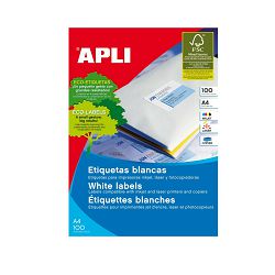 Naljepnica Apli 38x21,2mm bijela 100L 3127/1283