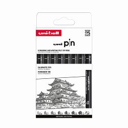 Marker Uni pin set Classic 0,03/0,1/0,3/0,5/0,7/0,9/1,2/BR mm crni 8/1