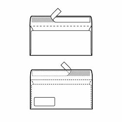 Kuverte 110x230 mm ABT PL strip, bijela