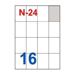 Etikete za laserske i ink-jet pisače Nano, N-24, 52,5x74 mm, 100/1