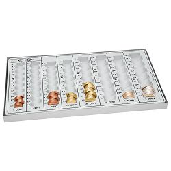 Uložnica za kovanice za Eure, 333x183x31mm, kapacitet: EUR 246.40, svjetlosiva