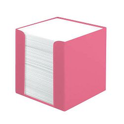 Stolna kocka s papirom 9x9x9 cm, 700 listova, PVC, Color Blocking, Herlitz, roza