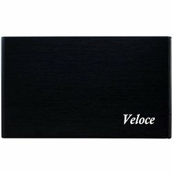 Drive Cabinet INTER-TECH Veloce GD-25612 (USB 3.0, support 2.5" SATA-II HDD 9.5mm, Aluminium, Black)
