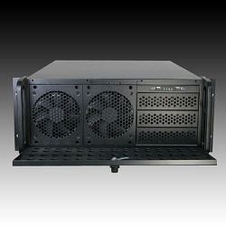 Chassis INTER-TECH IPC 4U-4129L, 4U Rack-Mountable, 1x ATX, 7 slots, USB2.0, Aluminium, PSU optional, Air Filters, With Door, Black