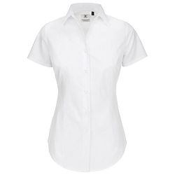 Košulja ženska kratki rukavi B&C Black Tie 135g bijela M!!