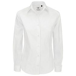 Košulja ženska dugi rukavi B&C Heritage 120g bijela L