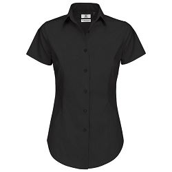Košulja ženska kratki rukavi B&C Black Tie 135g crna S!!