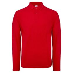 Majica dugi rukavi polo B&C ID.001 LSL 180g crvena M 
