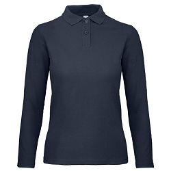 Majica dugi rukavi polo B&C ID.001 LSL/women 180g tamnoplava XS