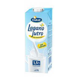 Dukat Lagano jutro, mlijeko bez laktoze, 1.5 % m.m., 1l