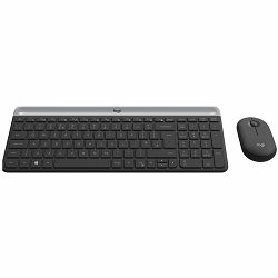 LOGITECH Slim Wireless Keyboard and Mouse Combo MK470 - GRAPHITE - Croatian layout