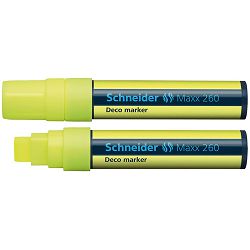 Flomaster Schneider, Deco Marker Maxx 260, tekuća kreda,  2-15 mm, žuti