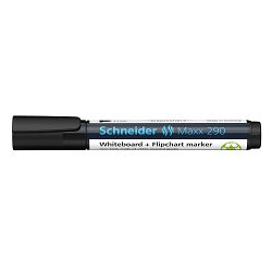 Flomaster Schneider, marker za bijelu ploču, Maxx 290, 1-3 mm, crni