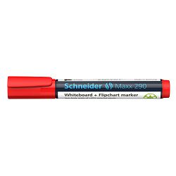Flomaster Schneider, marker za bijelu ploču, Maxx 290, 1-3 mm, crveni
