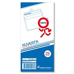 Kuverte 110x230 mm ABT PD strip, bijela, 25/1