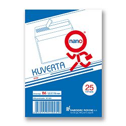 Kuverte 125x176 mm B6-BB strip, bijela, 25/1