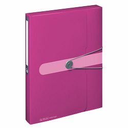 Mapa A4 s gumicom, PP, hrbat 40 mm, Easy orga to go, Herlitz, roza