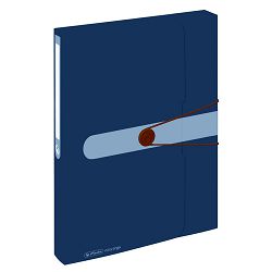 Mapa A4 s gumicom, reciklirani PP, hrbat 40 mm, Easy orga to go, Herlitz, plava