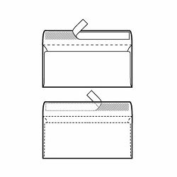 Kuverte 110x230 mm ABT strip, bijela, 100/1