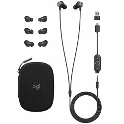 LOGITECH Logi Zone Wired Earbuds Teams - GRAPHITE - USB - EMEA