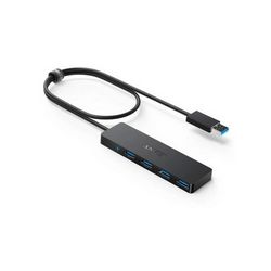 Anker Ultra Slim 4-port USB 3,0 Hub; crni