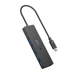 Anker Ultra Slim 4-port USB-C Hub; crni