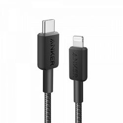 Anker 322 USB-C to Lightning pleteni kabel 1,8m; crni
