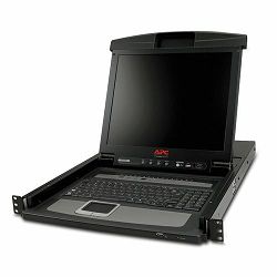 APC 17" Rack LCD Console with Integrated 16 Port KVM Switch (Keyboard US English layout)