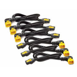 APC Power Cord Kit (6 ea), Locking, C13 TO C14 (90 Degree), 0.6m