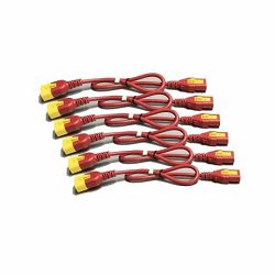 APC Power Cord Kit (6 ea), Locking, C13 to C14, 1.8m, Red