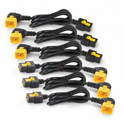 APC Power Cord Kit (6 ea), Locking, C19 to C20 (90 Degree), 1.8m