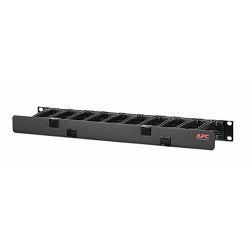 APC Horizontal Cable Manager, 1U x 4" (100mm) Deep, Single-Sided with Cover