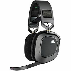 Corsair gaming headset HS80 RGB WIRELESS Premium with Spatial Audio, Carbon