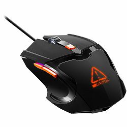 Optical Gaming Mouse with 6 programmable buttons, Pixart optical sensor, 4 levels of DPI and up to 3200, 3 million times key life, 1.65m PVC USB cable,rubber coating surface and colorful RGB lights, s