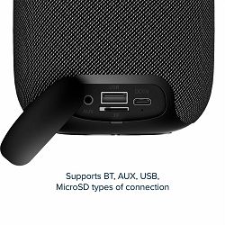 CANYON BSP-8, Bluetooth Speaker, BT V5.2, BLUETRUM AB5362B, TF card support, Type-C USB port, 1800mAh polymer battery, Max Power 10W, Grey, cable length 0.50m, 110*110*135mm, 0.57kg